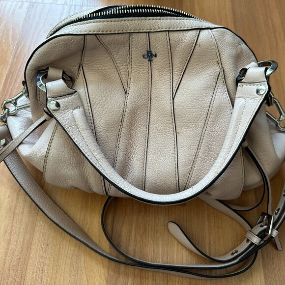 orYANY Trina Misty Rose Pebbled Italian Leather Satchel Handbag - Picture 12 of 13